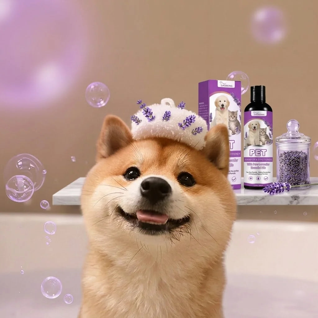 Champú y Acondicionador con Lavanda para Perros y Gatos 100ml