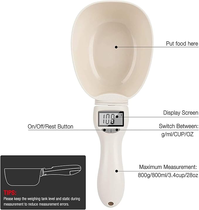 Cuchara Medidora Digital para Mascotas